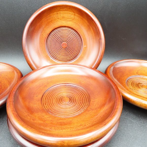 Set of 5, Yamanaka Beautiful Wooden Coaster Made in Japan - Picture 2 of 6